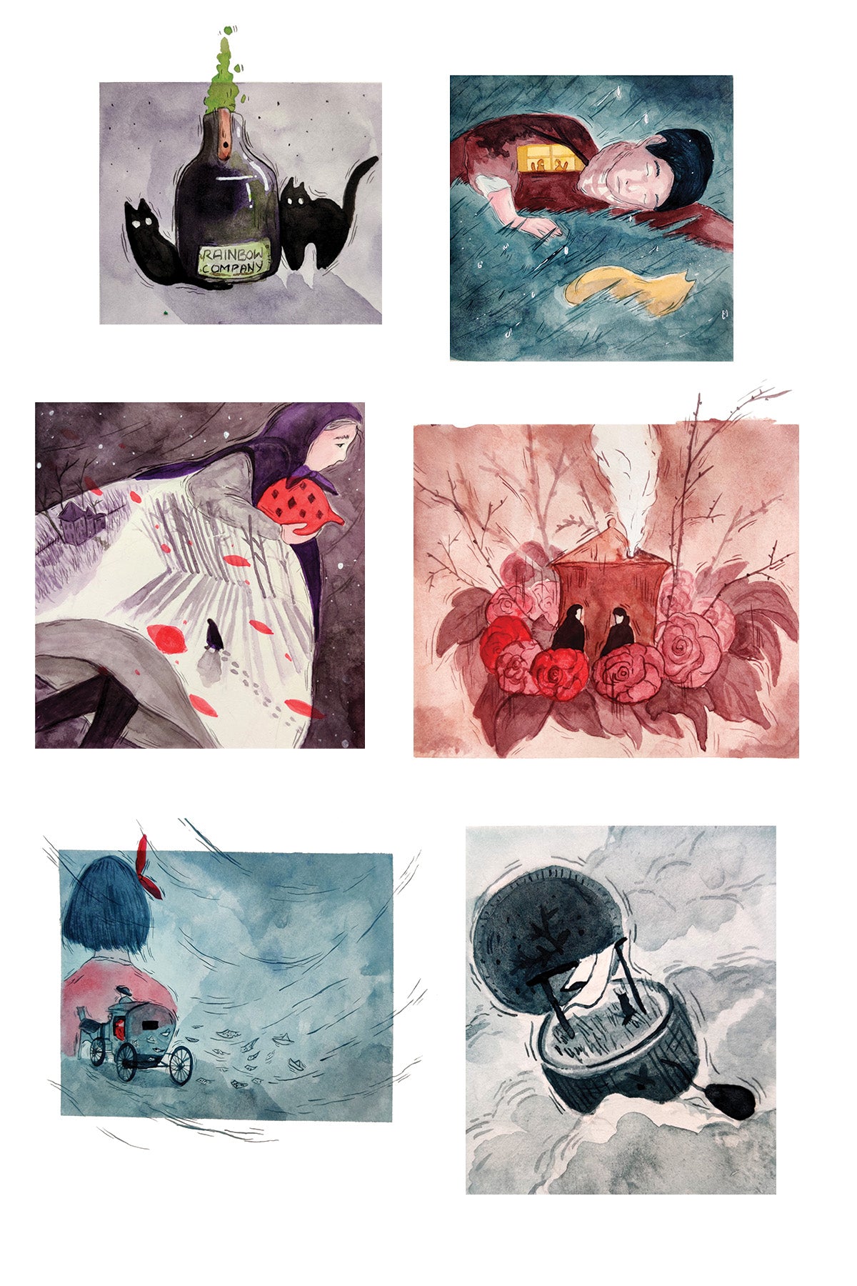 Ink Illustrations Stickers