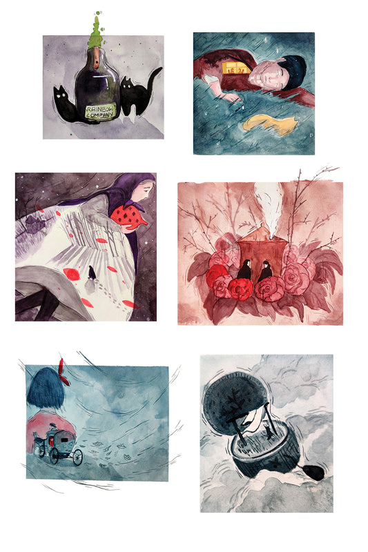 Ink Illustrations Stickers